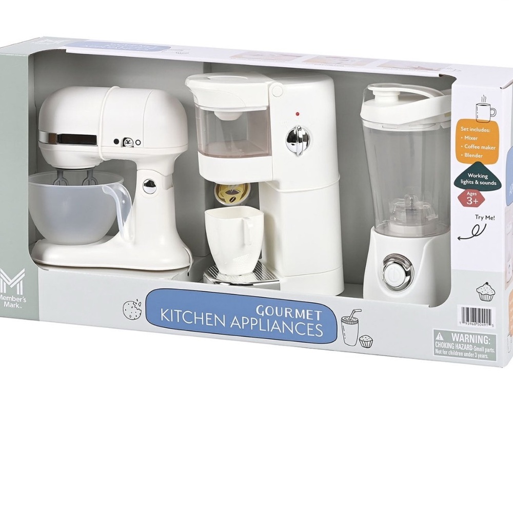 Gourmet Kitchen Appliance Playset for Kids - White NEW
